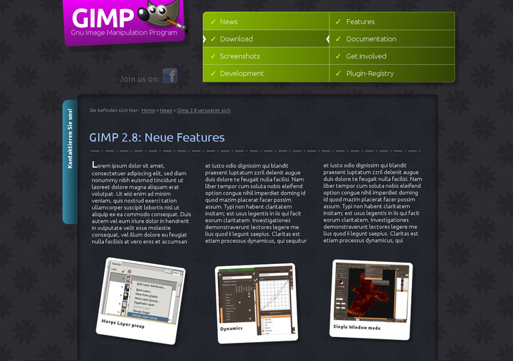 Webdesign-Contest: Gestalte gimp.org nach deinem Geschmack!