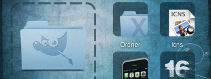 Ein Ordner-Icon mit GIMP-Branding versehen